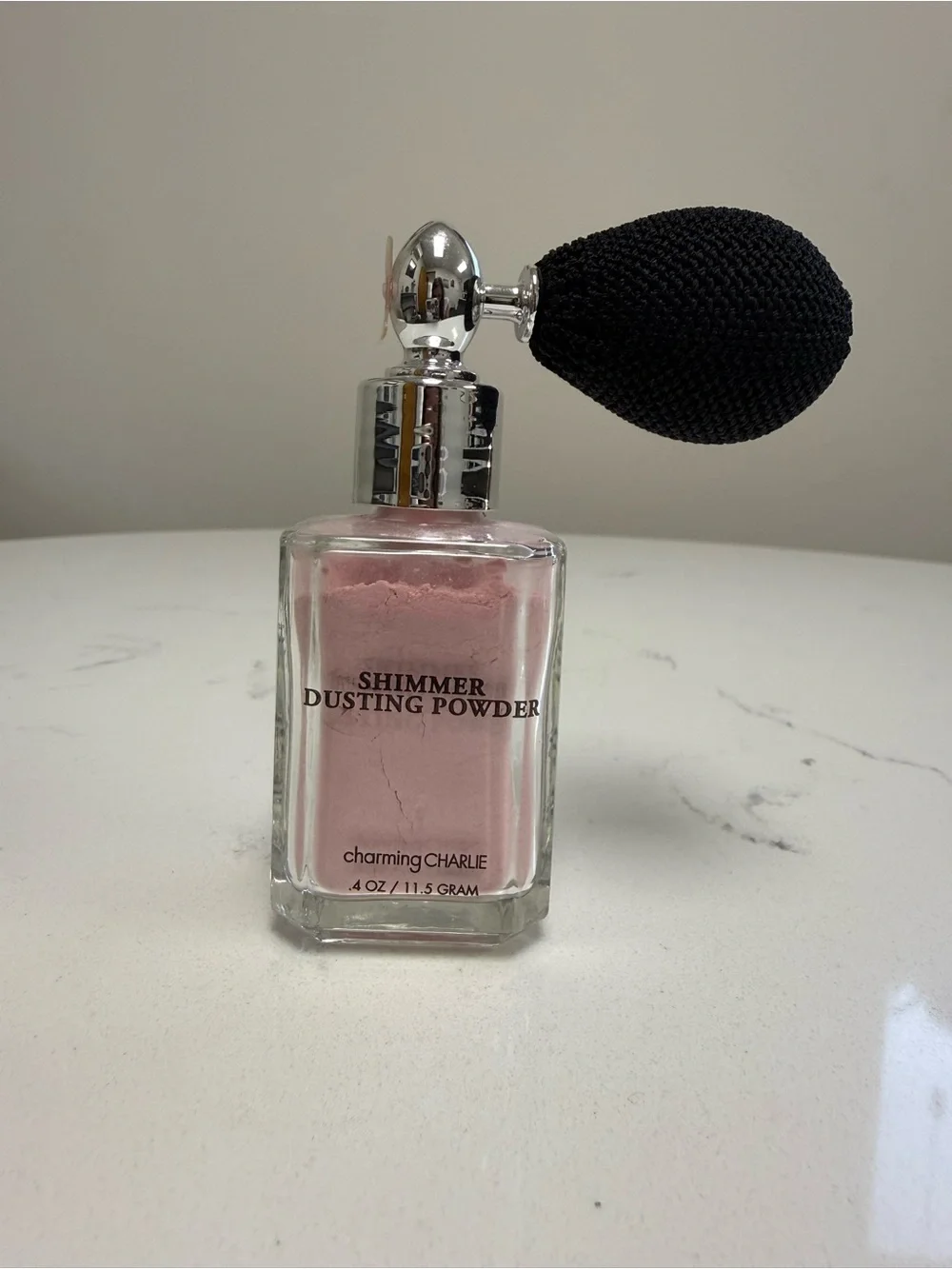 Charming Charlie Shimmer Dusting Powder - Light Pink with Black Atomizer